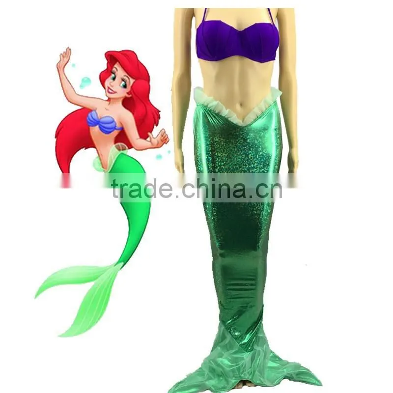 Kids Girls Mermaid Swimming Costumes Swimmable Bikini Set Swimwear Swimsuit