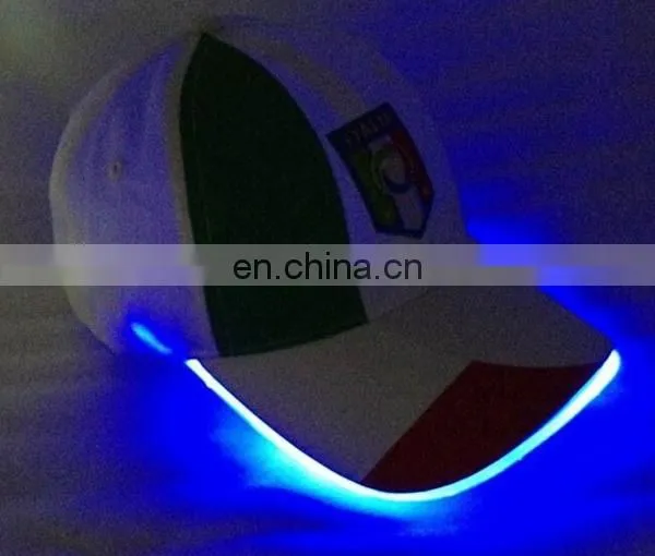 China Supplier Led Light Caps Baseball Cap With Embroidery Design
