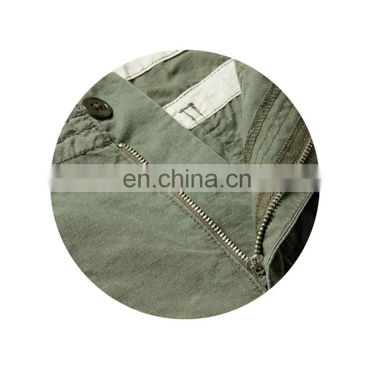 2017 New Design Fashion Wholesale Custom Army-green Cotton-Ripstop Shorts