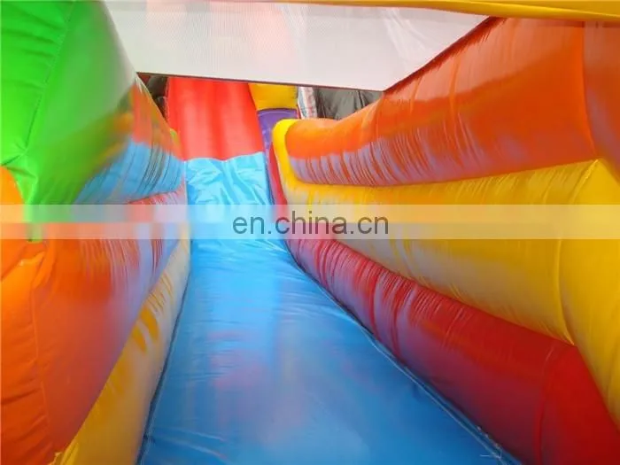 Car decoration giant steep inflatable water slide