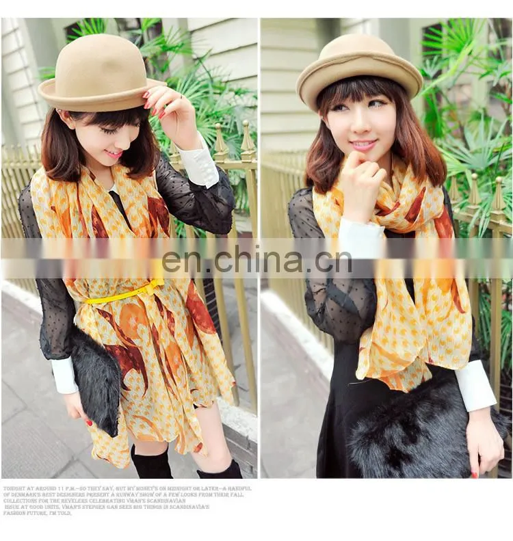2015 Newest style fashion design long South Korea scarfs (PP078BL)