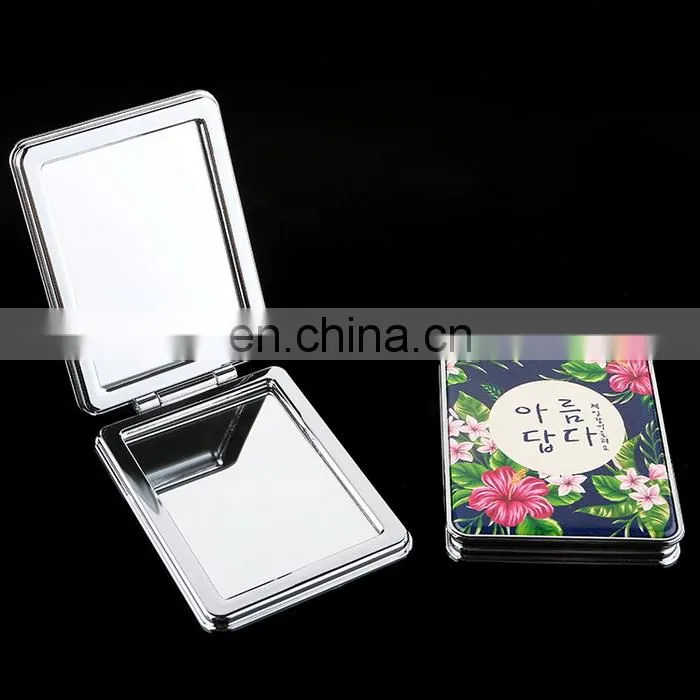 Factory price owl pocket folding pu mirror