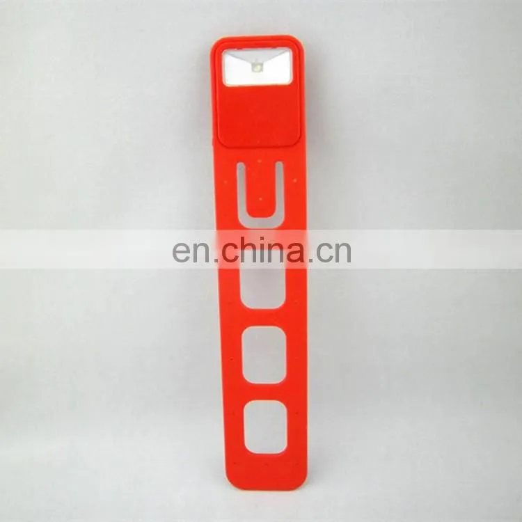 flexible Rubber battery operatedt colourful bookmark led light