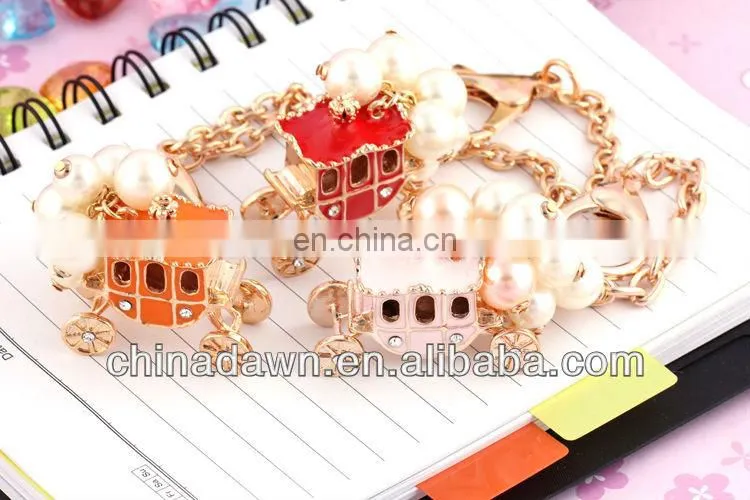 Fashion luxuriant Christmas gift FatTonny keyring with pearls CD-KD055