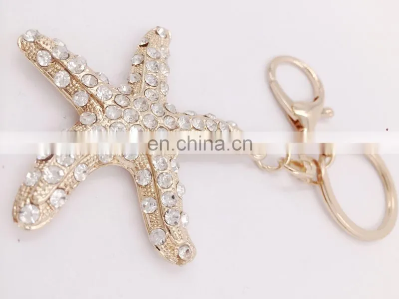 Hot Sale Lovely Starfish Key Chain Summer Style Keychains