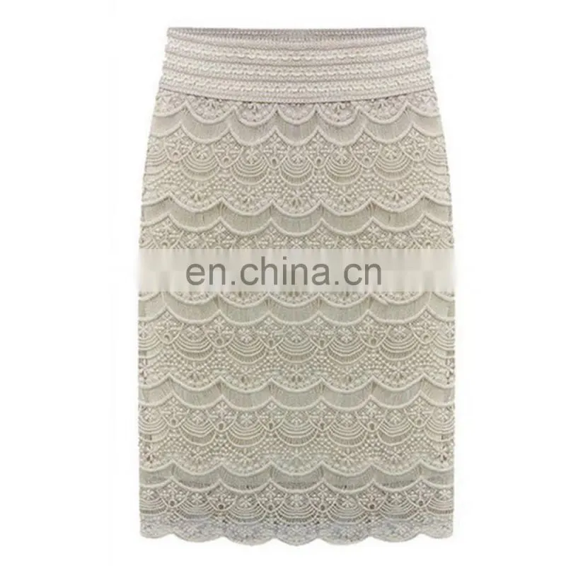 Ladies lace latest pencil A- line skirt for women spring summer 2020