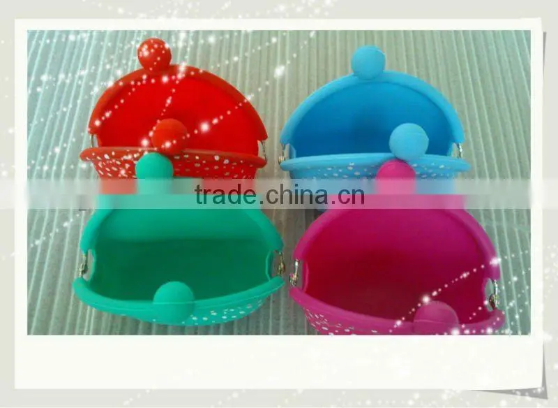 Cute and Mini silicone coin bags with new pattern colorful
