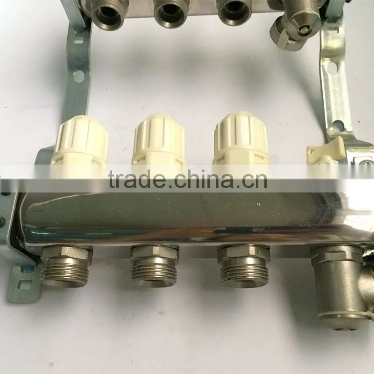 Customize size hotsale plumbing brass one-piece manifold for underfloor heating