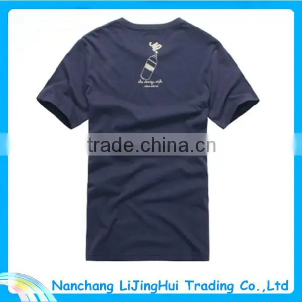 top quality wholesale cotton plain round neck t-shirt