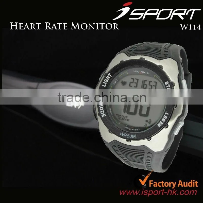 Plastic sport wireless chest band heart rate monitor watches