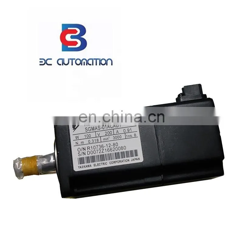 Original new electric engine motor Yaskawa 100W SGMAS-01ACAB1 AC servo motor price