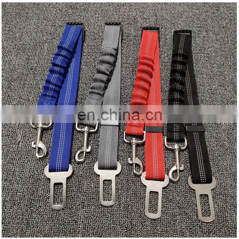 Pet Car Seat Belt Dog Seat Belt Dog Leash Vehicle Belt Adjustable Cushioning Elastic Reflective Safety Rope for Dog Cat