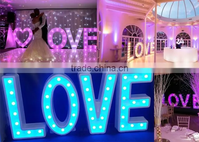 ACS White light led bulbs frontlit love 3d letters