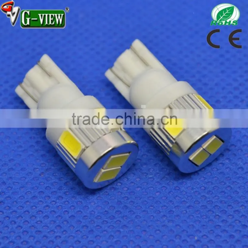 New arrival high quality auto Free error tail light T10 w5w 194 car LED light t10 5630 6 SMD