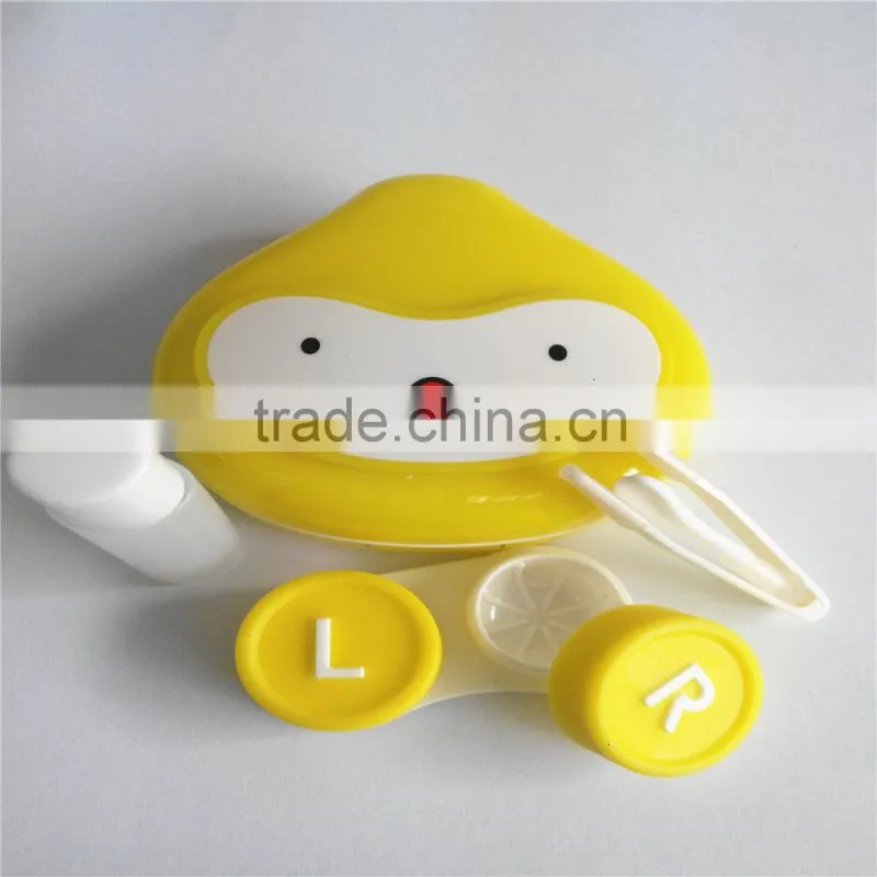 colorful snow frog custom contact lens case