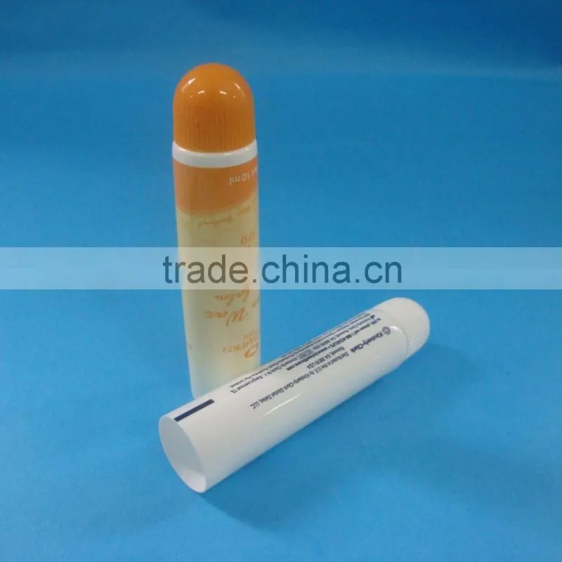 PE plastic tube for gel,cosmetic plastic tube with screw cap