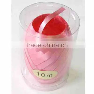 Curly Ribbon Egg for Gift Wrapping, Christmas Decorative Ribbon, Print with Hearts Ribbon Roll for Valentine's day.