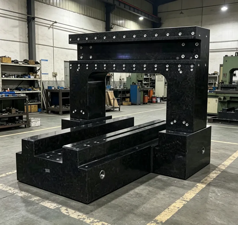 Provide some successful cases of special-shaped machining for granite equipment bases