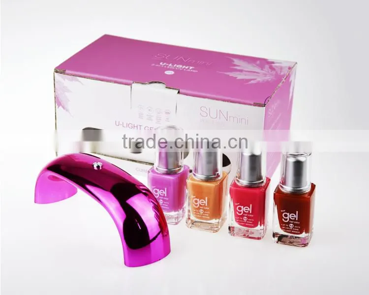 Customized as gift!super design art kit tool 9w uv led lamp nail dryer