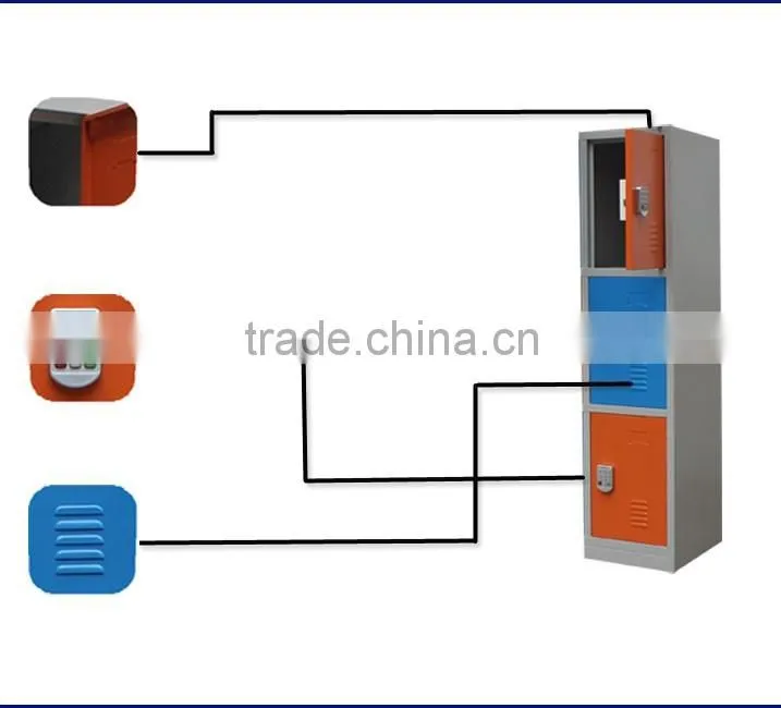 Competitive Price 4 Small Compartment Fingerprint Lock Intelligent Safe Locker Cabinet