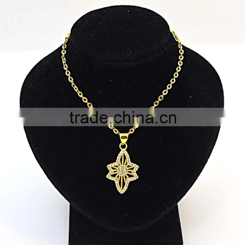 importing jewelry from china stainless steel jewelry flower necklace gold