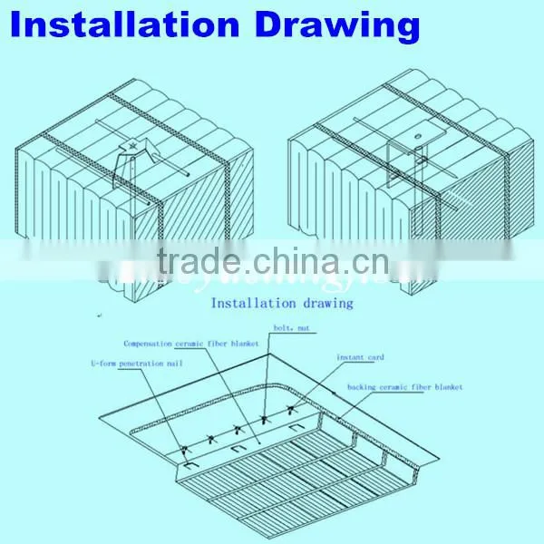 ceramic fiber module for drop tube furnace