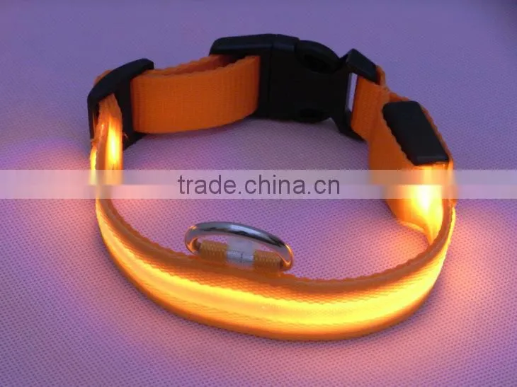 2.5cm Mesh Structure Led Bright Pet Collars for Dogs, 4 sizes 6 colors support Mixed Wholesale