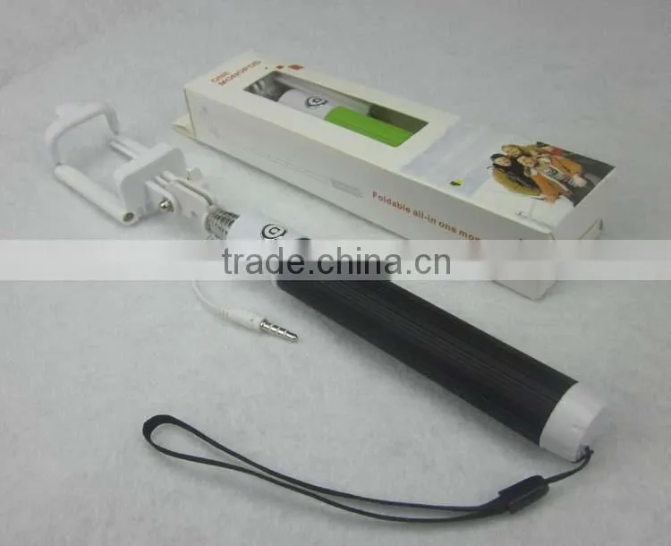 Hot new products extendable selfie stick with cable