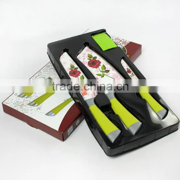 Promotional plastic handle knife set