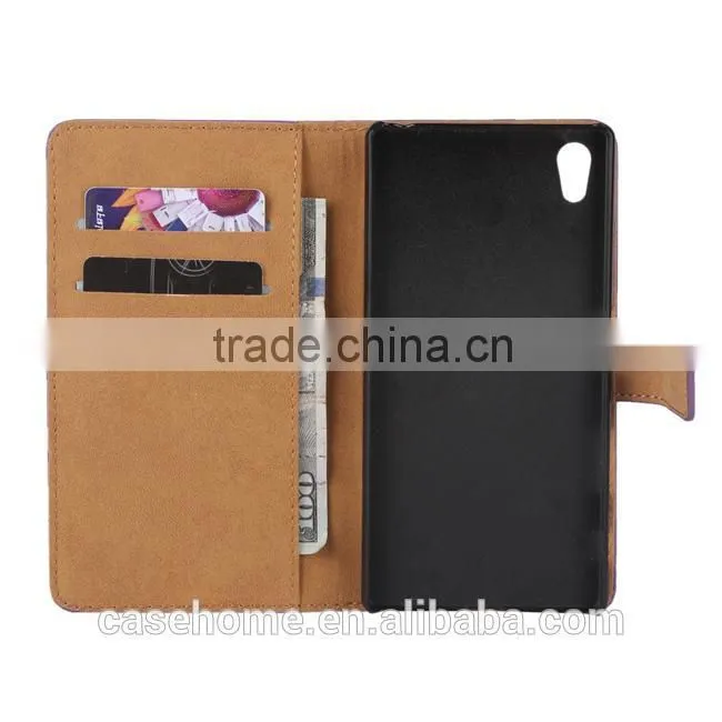 new coming fashion design beltloop flip magnetic wallet stand leather cases for sony c5 ultra , for sony E5553