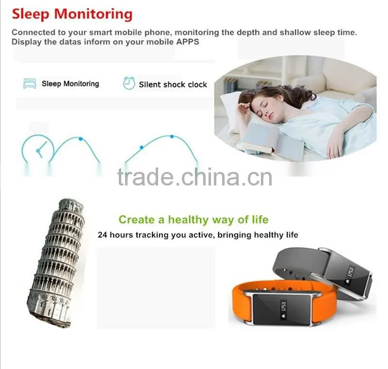 i6 Bluetooth 4.0 Wristband Health Bracelet ring Smart Watch Sports Sleep Pedometer Recorder Smartwatch for iphone IOS Android Ph