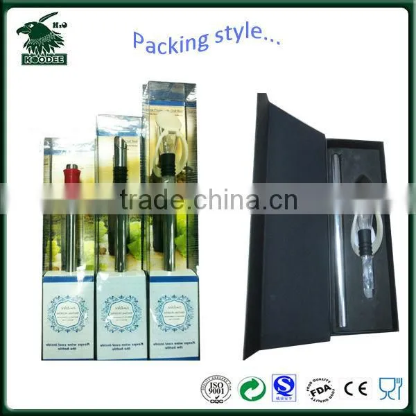 2016 New 3 in 1 Stainless Steel Wine Bottle Cooler Stick with BPEA free