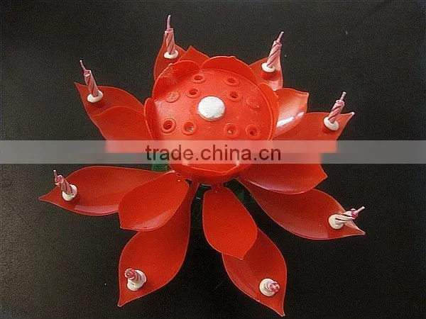 lotus birthday music candle
