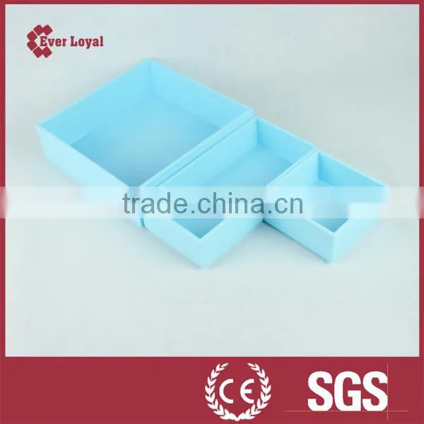 Blue acrylic organizer for cosmetic,plastic makeup storage