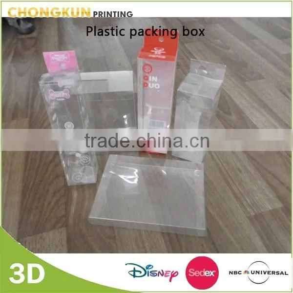Customized PVC clear plastic cosmetic packaging box