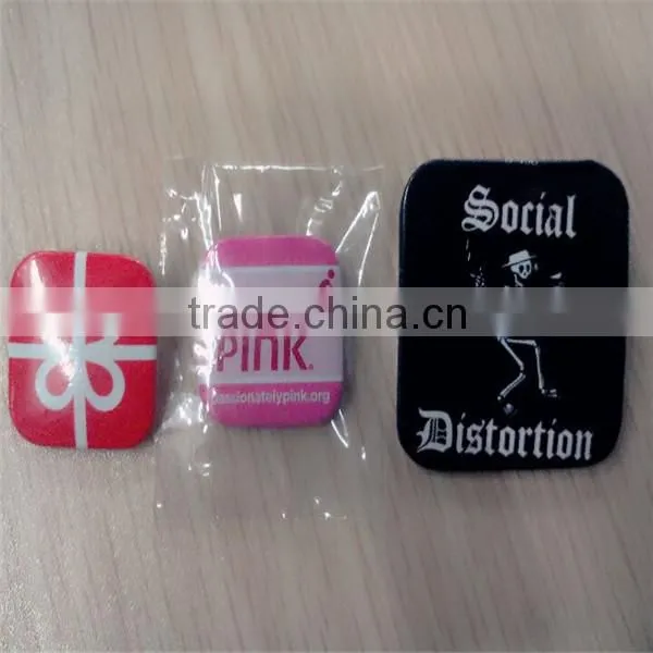 Square Pin Button Badge /Material Button Badge 35mm for 2015