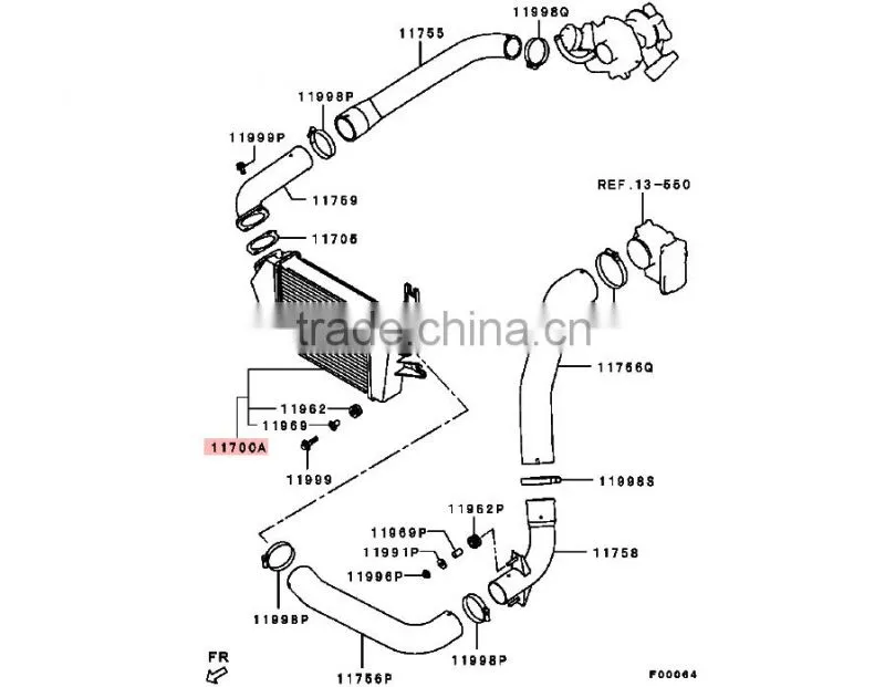 Inter Cooler Assembly For New D-MAX 2012 2.5L 3.0L 8-98090627-2