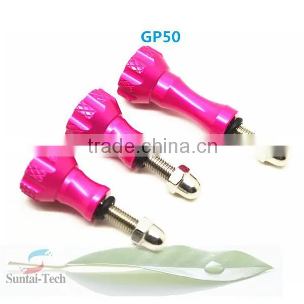 Quality GoPros Accessories 1 Long +2 Short Colorful Thumb Knob Stainless Aluminum Bolt Nut Screw for Go Pro 4/3+/3/2 GP50
