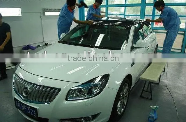 High glossy black car sunroof film , car wrapping film
