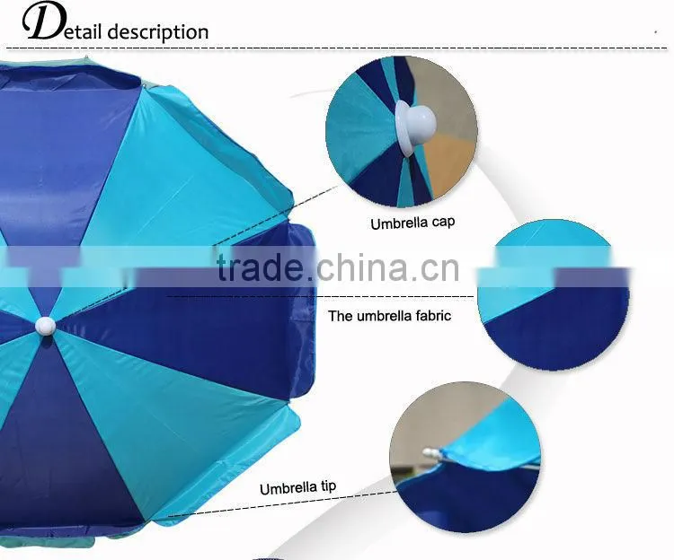 200CM*8K bule and green color modern umbrella