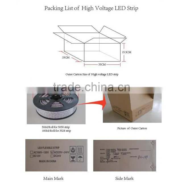 Christmas Decor LED String Lights Outdoor Use 110V 50M/Roll waterproof