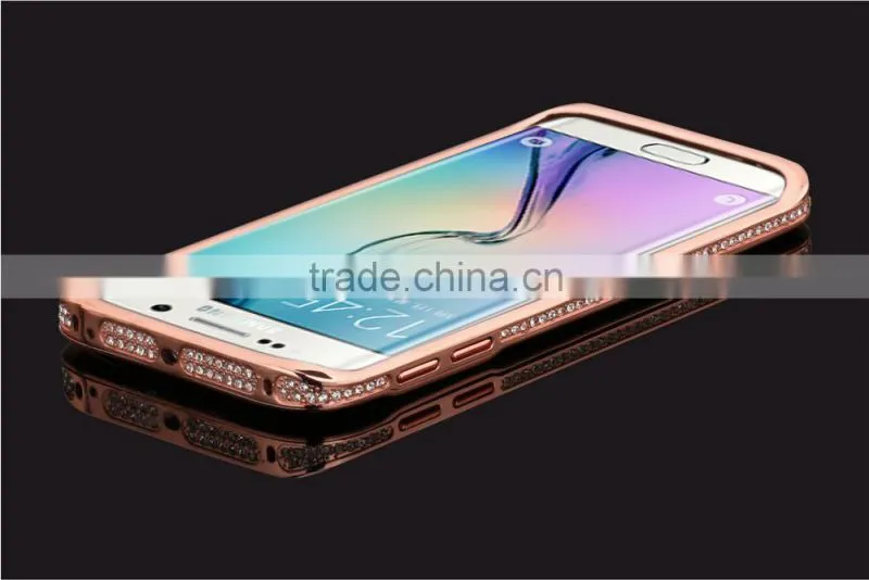 Diamond Mobile Phone Metal Cases for Samsung S6 Edge