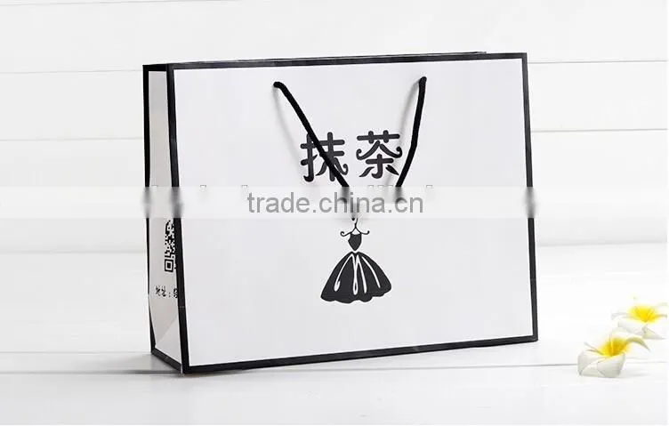 Ivory board paper bag ,shopping bags,promotion bag ,rope handle , customized printing is welcome