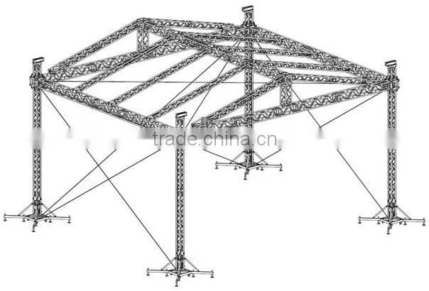 outdoor stage medium duty Sattle Roof top