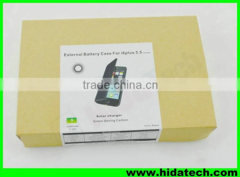solar power phone case 4200mah rechargeable battery case for iPhone 6 iPhone 6s plus charger