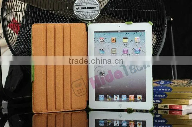 for apple ipad 3 case,Leather Case High quality with stand,leather cover case