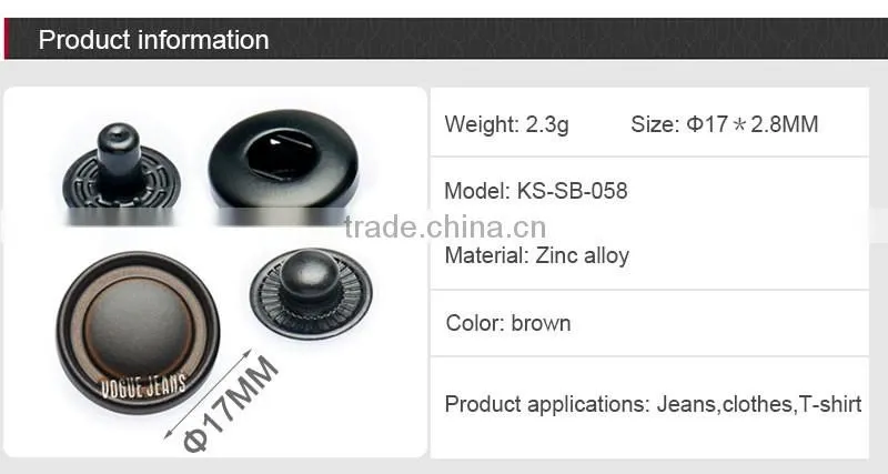 New Product Cheap Metal Fasteners Snap Button For Clothes