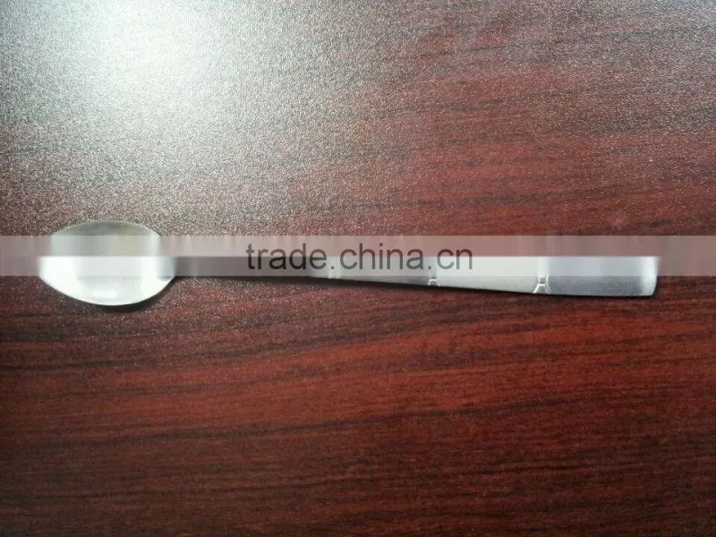 bamboo joint design stainless steel ice spoon with sandblasting