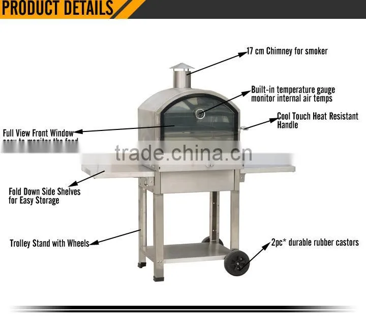 small size gas oven for pizza and bbq