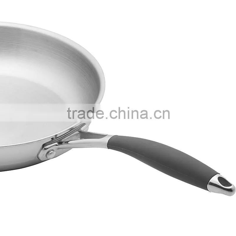 Charms Induction bottom triple stainless steel cookware No oil fry pan